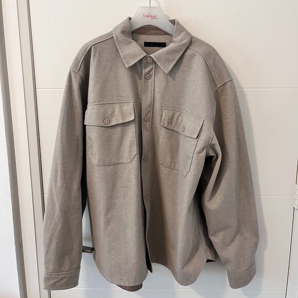 OAK + FORT Tan Overshirt - Picture 1 of 2